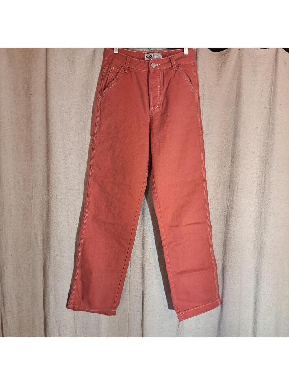 Song Rust Orange Carpenter Style Pants with Utility Pocket